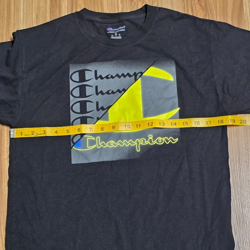 Champion Authentic Athleticwear Graphic T Shirt Men's Size M Black  Split Logo‎ - Picture 5 of 7